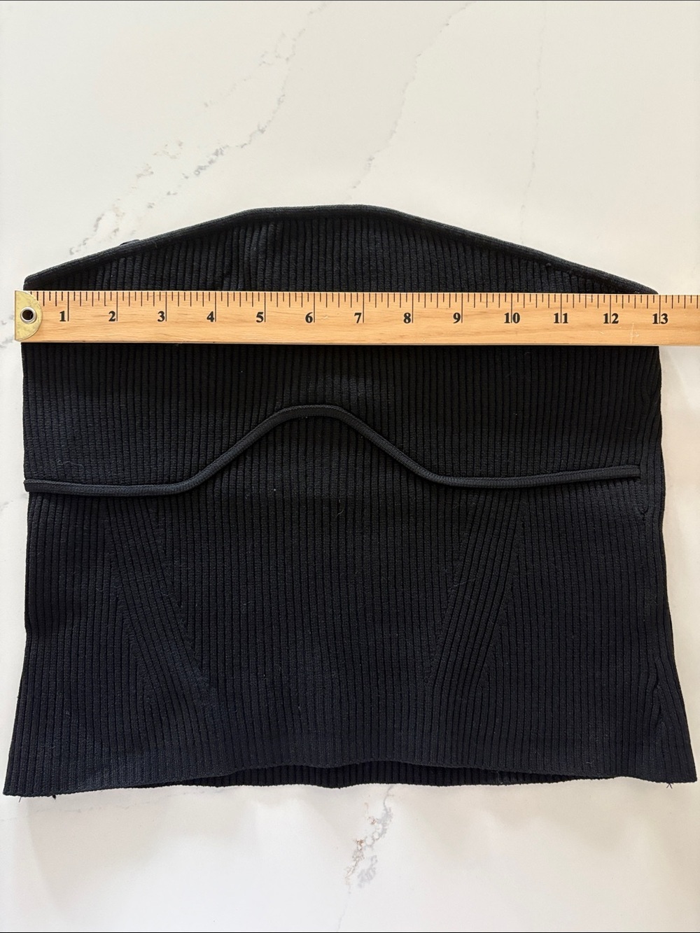 NWT Dynamite Ribbed Bandeau Tube Top Bustier Black, Size Medium - Picture 4 of 6